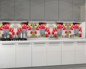 White glossy kitchen in an interior
