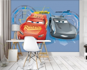 Reindeer sculpture beside desk as 3D render