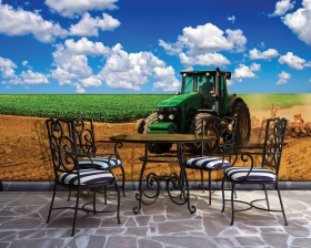 Romantic aged Italian village outdoor furniture on stucco wall